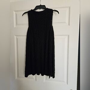 Black Cold Shoulder Knit Sweater